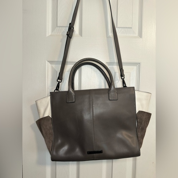 Vince Camuto Gray and White Satchel - Picture 8 of 12